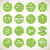 Set of business vintage badges N4