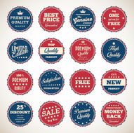 Set of business vintage badges N5