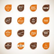 Set of business vintage badges N7
