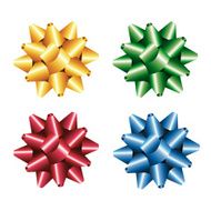 Collection from realistic beautiful bows