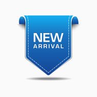 New Arrival Blue Label Icon Vector Design
