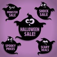 Scary Little Ghost Halloween Sale Icons