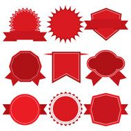 Red Badges &amp; Labels