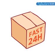 Free shipping box icon Vector illustration N23