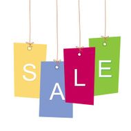 Price labels Sale shopping bags