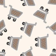 Shopping cart seamless pattern N2