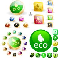 Set of eco friendly signs N3