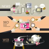 business advertising strategy concept in flat design