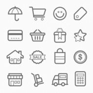 shopping symbol line icon