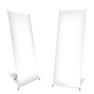 Blank roll up on white background