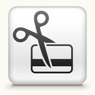 Square Button with Cutting Card