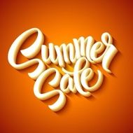 Summer sale message on orange background N2