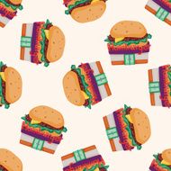 shop store cartoon seamless pattern background N18