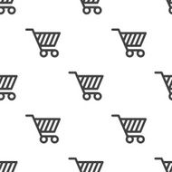 shopping cart vector seamless pattern N2