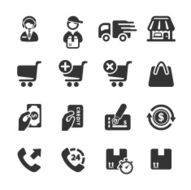 shopping icon set vector eps10