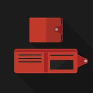 Flat wallet with long shadow N2