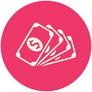 Dollar banknotes icon