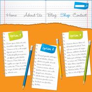 Torn paper website template