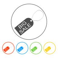 tag icon vector illustration Flat design style N100