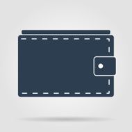Wallet with cash simple icon on white background Vector illustration N10