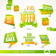 Stylish Sale tags on occasion of islamic festival Eid celebrati