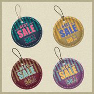set of business labels and sale tags
