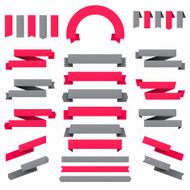 Set of vector ribbons labels and stickers