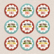 set of business labels and sale tags N2