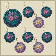 set of business labels and sale tags N4