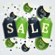 Sale tags vector background