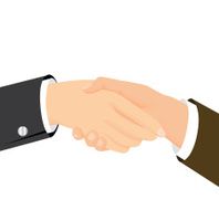 Vector of shake hand for Business concept