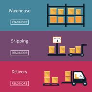 Cargo and delivery shipping banner