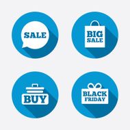 Sale speech bubble icons Buy cart symbol N12