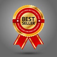 Premium golden and red Best Seller label with -Best choice- N3