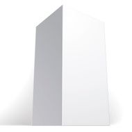 Realistic white package box for products put your design