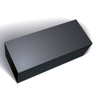 Vector blank black box isolated on white background template N2