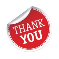 Thank YOU red vector sticker