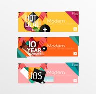 Set of banners with stickers labels and elements for sale N56