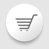 Flat icon of shopping chart