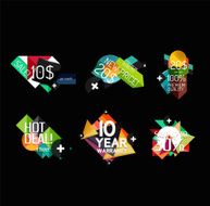 Set of labels stickers banners badges and elements for sale N54