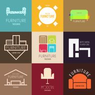 Logo badge or label inspiration with furniture N4