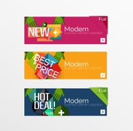 Set of banners with stickers labels and elements for sale N57