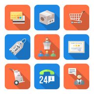 various colorful flat style business distribution marketing proc