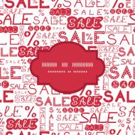 Sale seamless pattern frame background