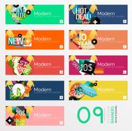 Set of banners with stickers labels and elements for sale N58