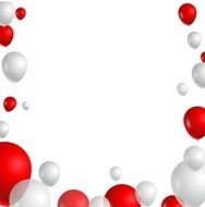 birthday with red and white balloons for you design N2