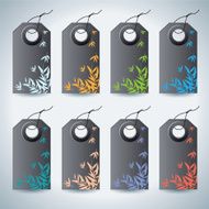 Set of the colorful tags