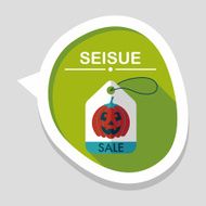 Halloween SALE flat icon with long shadow eps10 N49