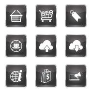 SEO Internet Sign Square Vector Black Icon Design Set 7 N12