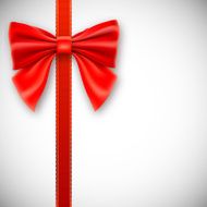 Red ribbon with bow